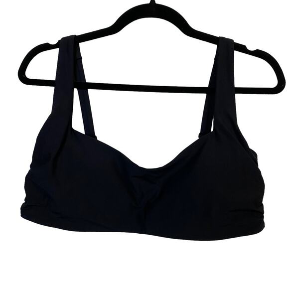 Athleta Square Neck Bra Cup Black Bikini Top Size 40D/DD - Picture 4 of 10